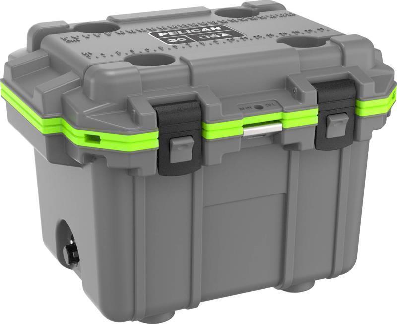 Elite Cooler 30QT - Dark Grey / Green 2