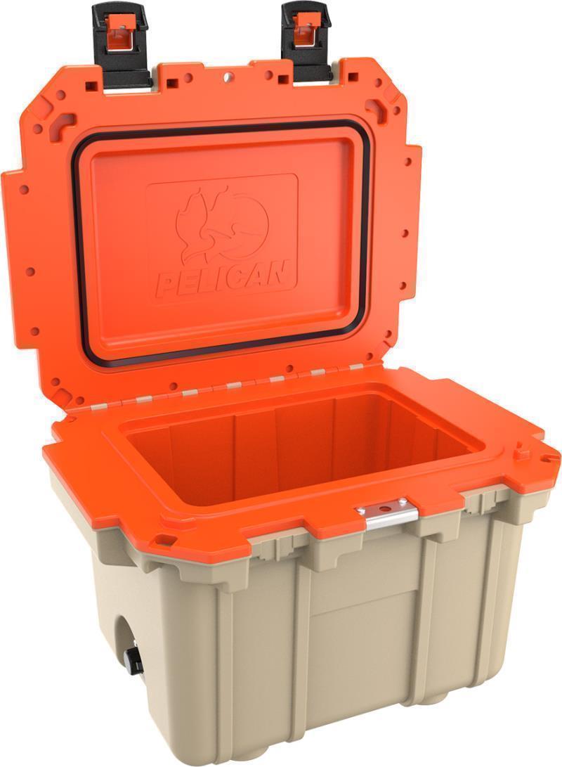 Elite Cooler 30QT - Tan / Orange 3