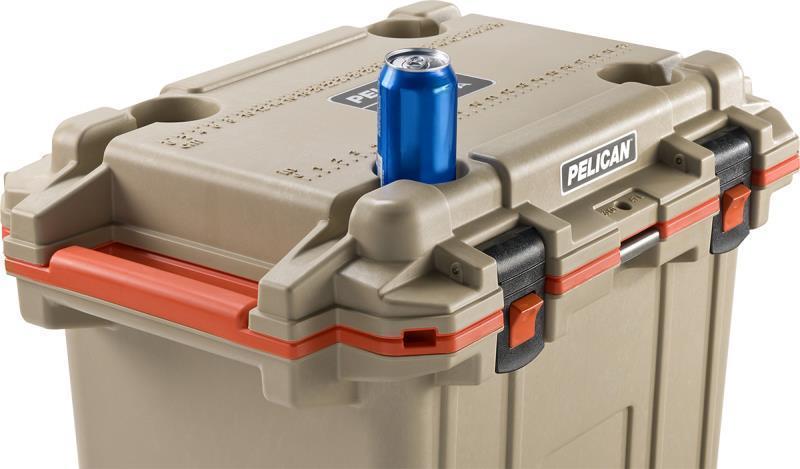 Elite Cooler 50QT - Tan / Orange 3