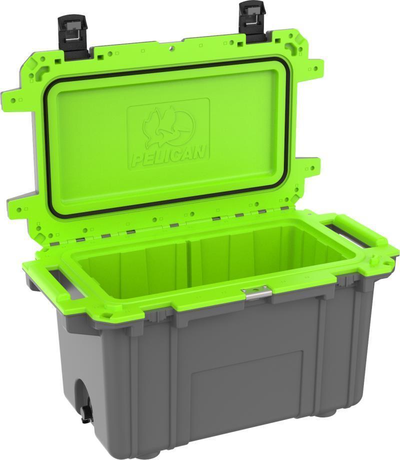 Elite Cooler 70QT - Dark Grey / Green 2