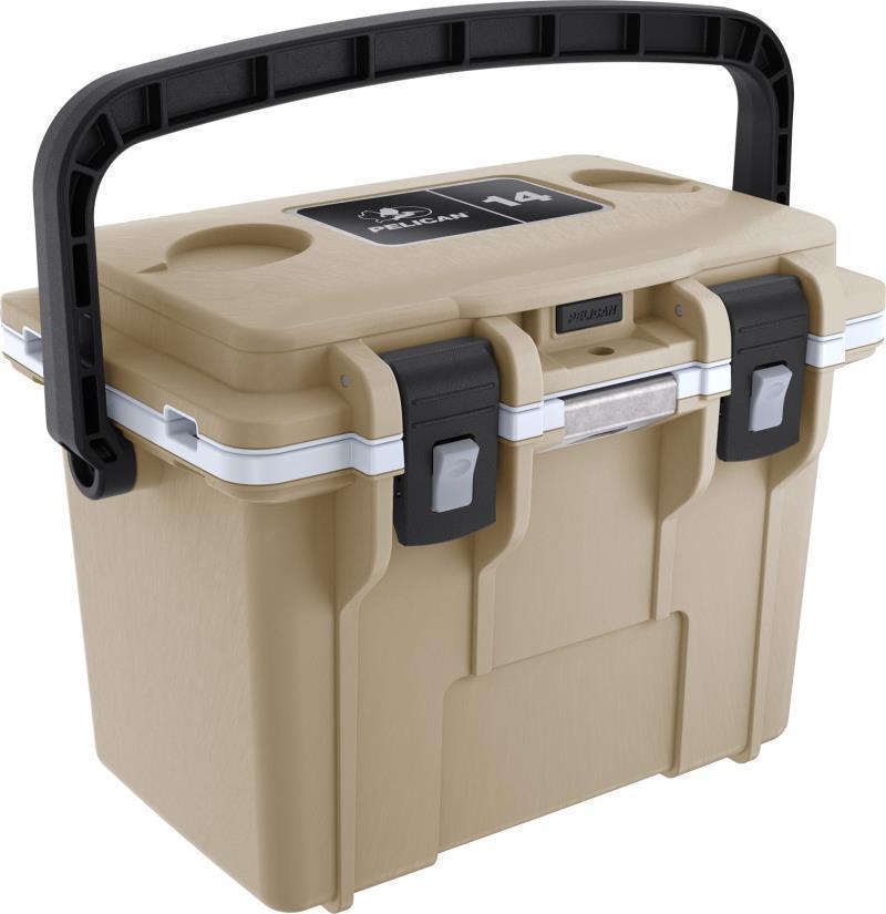 Personal Cooler 14QT - Tan / White 2