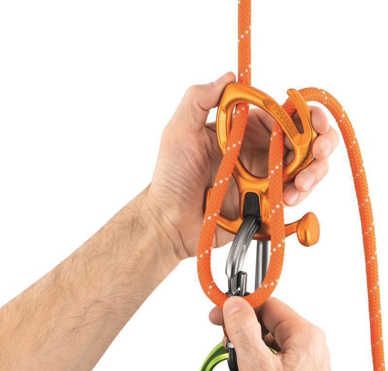 Pirana Adjustable Friction Descender for Canyoning - Orange - Not Applicable 2
