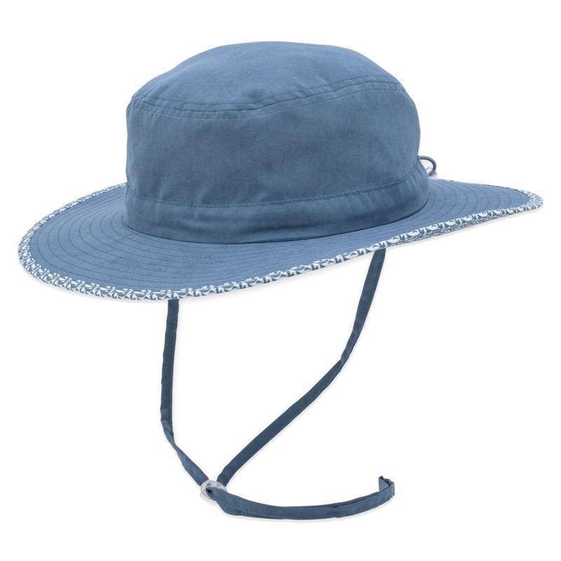 Lotus Sun Hat - Womens - indigo 1