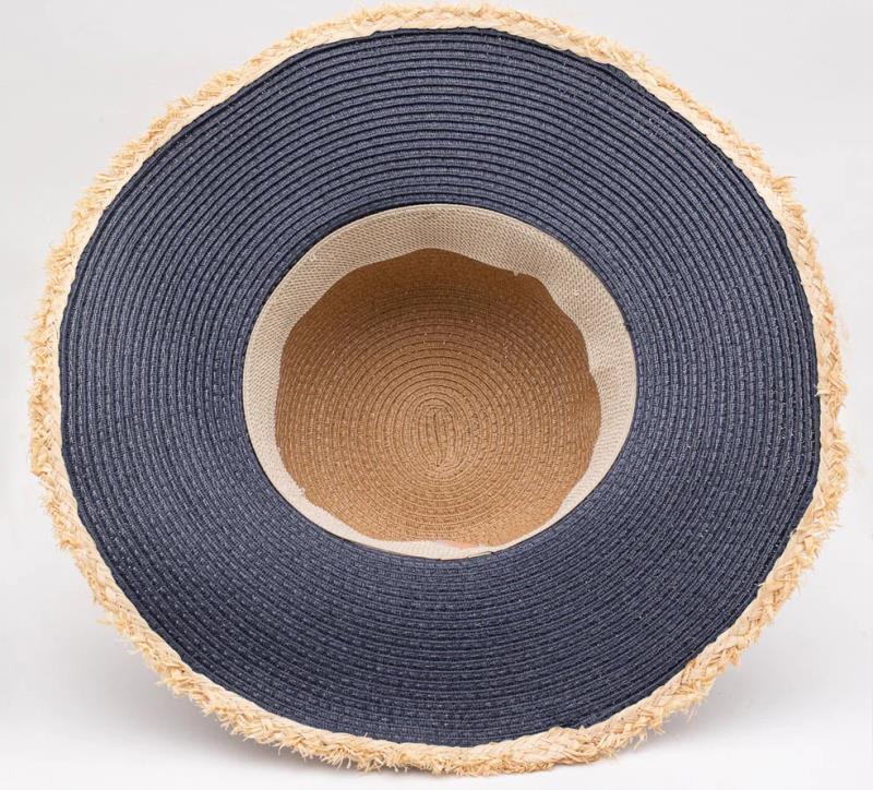 Lovett Straw Sun Hat - Womens - Navy 2