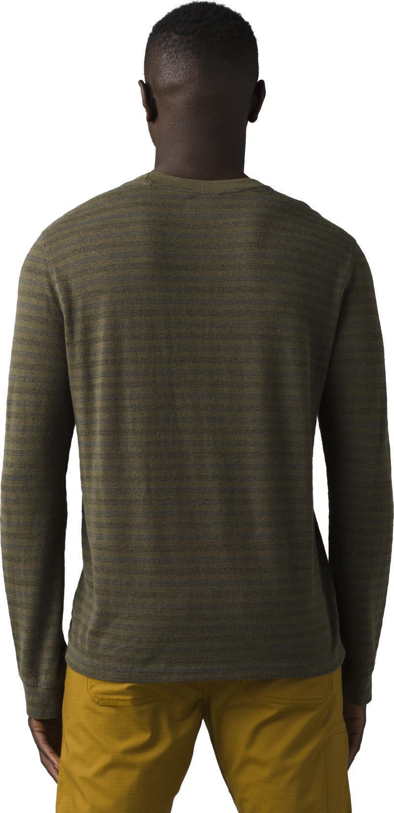 Cardiff LS Pocket T-Shirt - Slim - Mens - Green Stripe 2