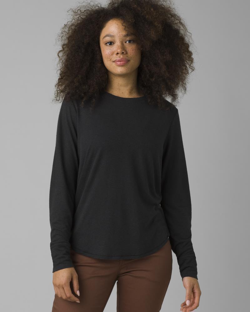 Cozy Up LS Tee - Womens - Black 2