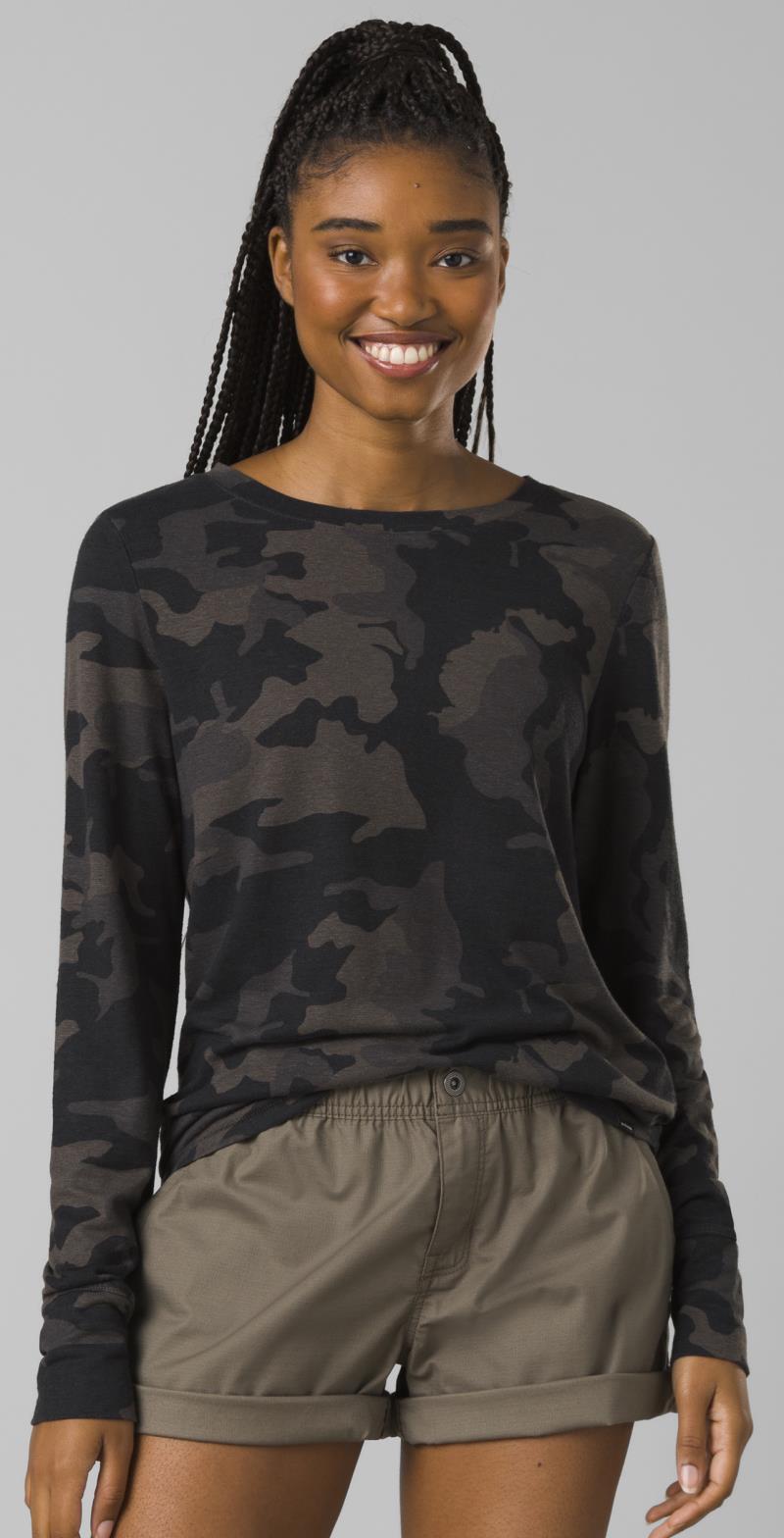 Cozy Up LS Tee - Womens - Black Camo 2