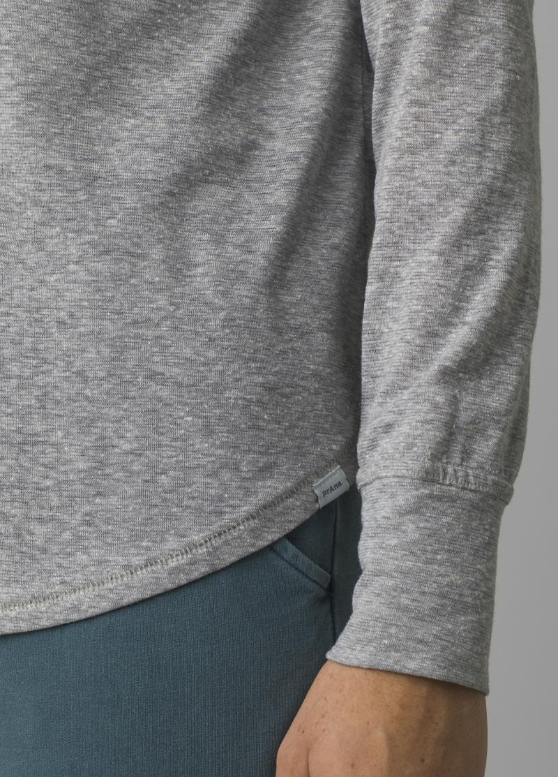 Cozy Up LS Tee - Womens - Heather Grey 4