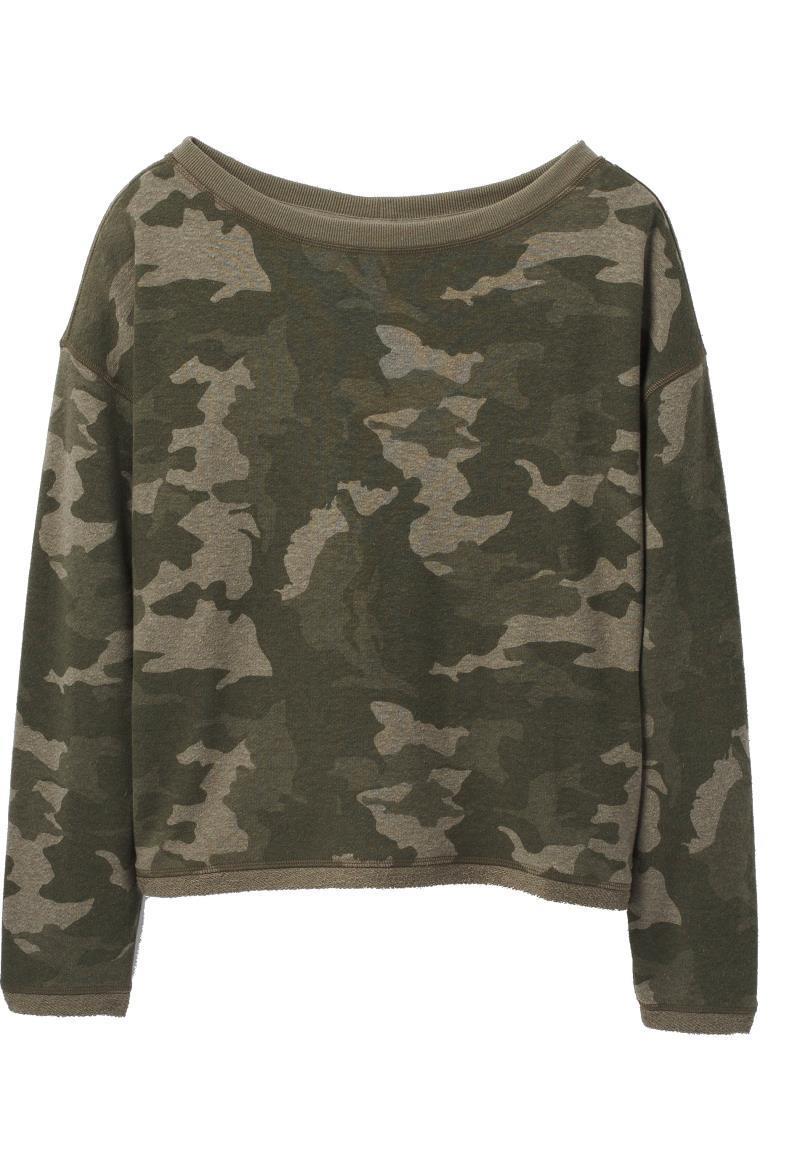 Cozy Up Polmdale Top - Womens - sage camo 1