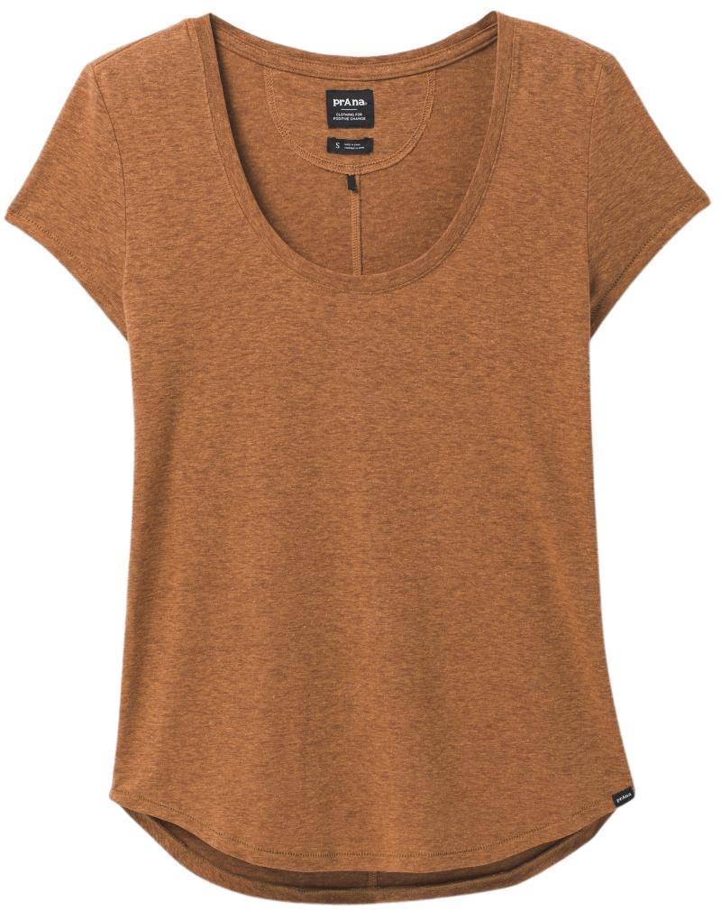 Cozy Up Scoop Neck Tee - Womens - Dark Ale Heather 1