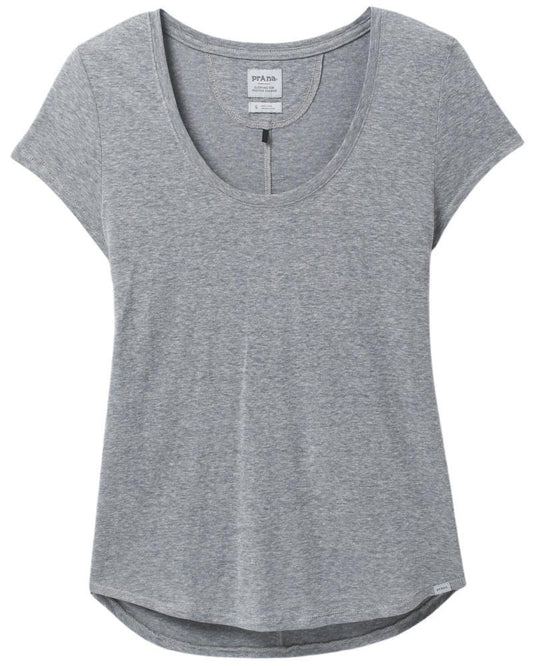 Cozy Up Scoop Neck Tee - Womens - Heather Grey 1