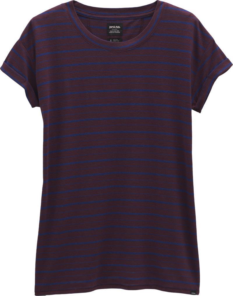 Cozy Up T-Shirt - Womens - Mulberry Stripe 1