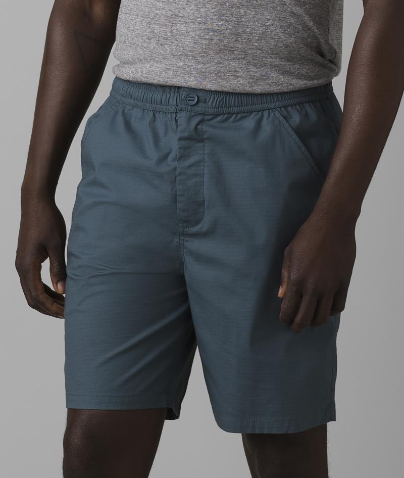 Double Peak E-Waist Shorts, 8" Inseam - Mens - grey blue 1