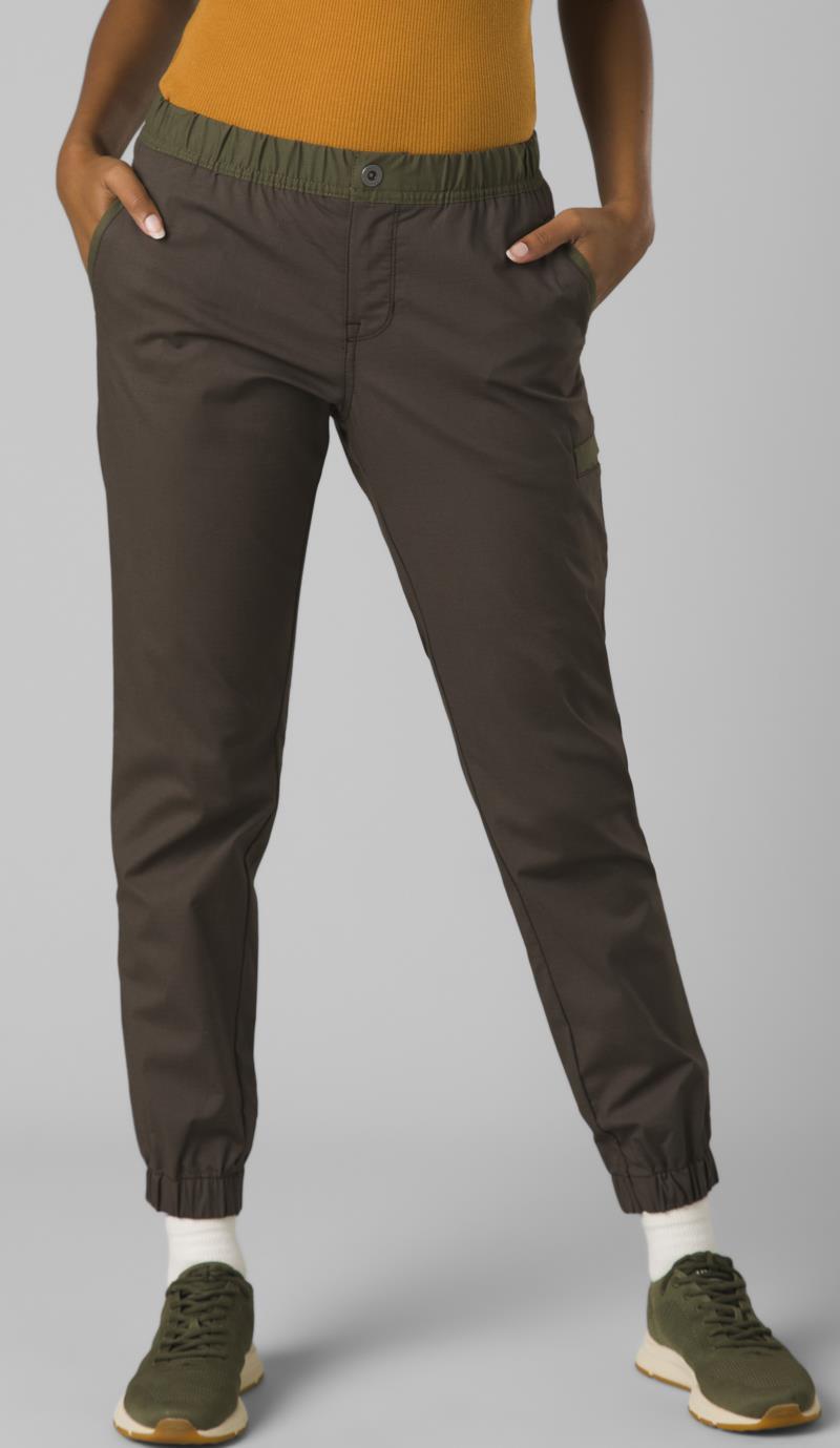 Double Peak Joggers - Womens - black olive block 1