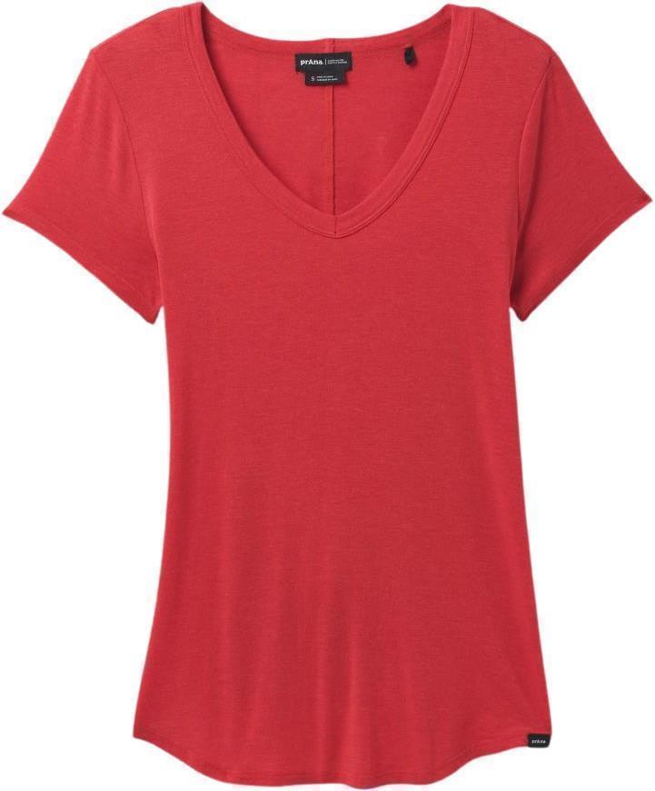 Foundation 365 V-Neck Top - Womens - Carmine Red Heather 1