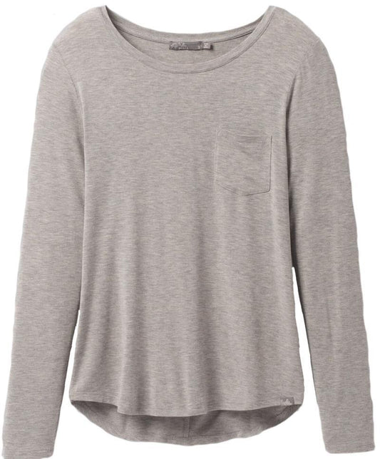 Foundation LS Crew - Womens - Heather Grey 1