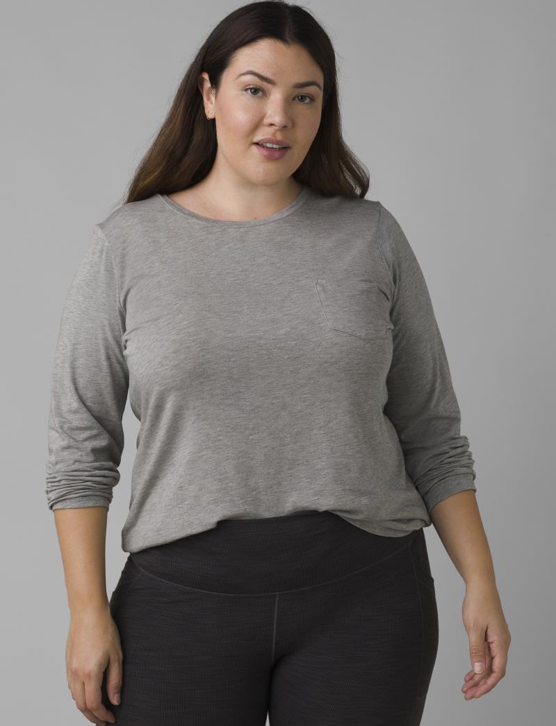 Foundation LS Plus - Womens - Heather Grey 2