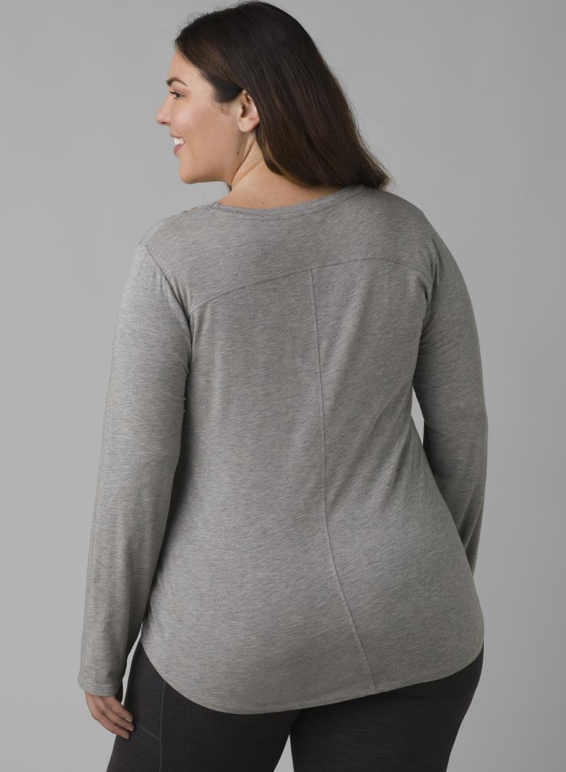 Foundation LS Plus - Womens - Heather Grey 3