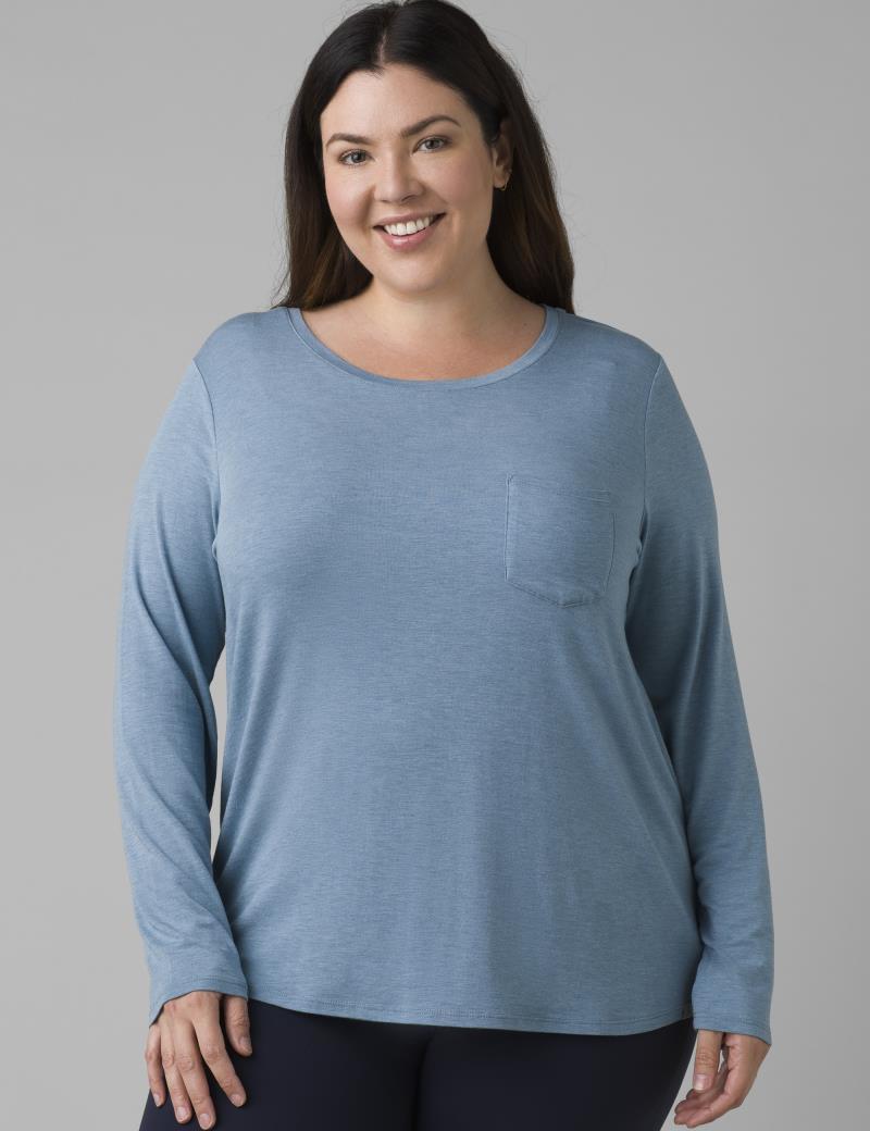 Foundation LS Plus - Womens - Sea Mist Heather 2