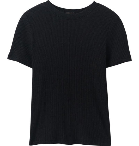 Foundation Rib Tee - Womens - Black Heather 1