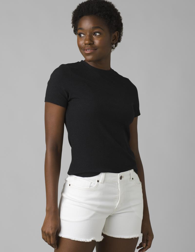 Foundation Rib Tee - Womens - Black Heather 2