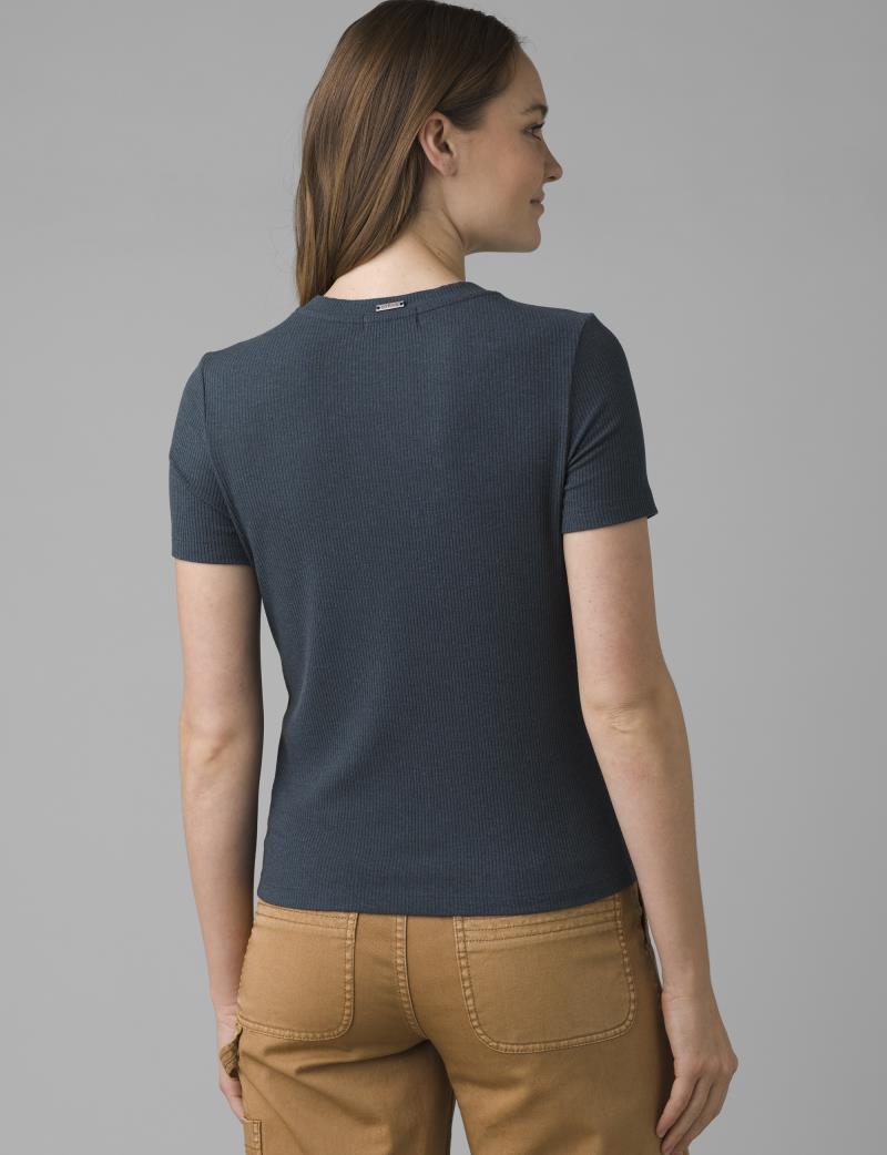 Foundation Rib Tee - Womens - Grey Blue Heather 3