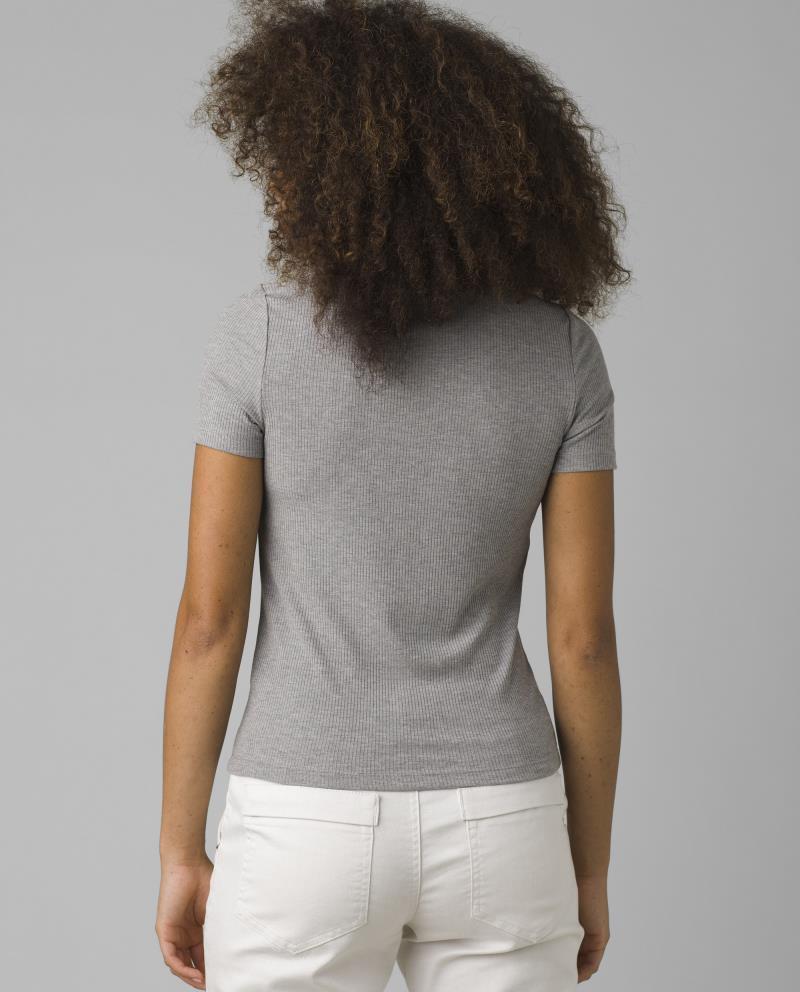 Foundation Rib Tee - Womens - Heather Grey 3