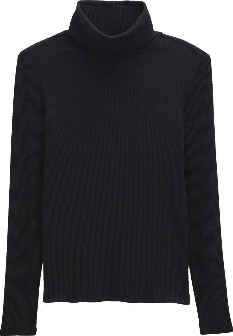 Foundation Rib Turtleneck - Womens - Black Heather 1