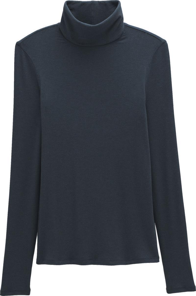 Foundation Rib Turtleneck - Womens - Grey Blue Heather 1