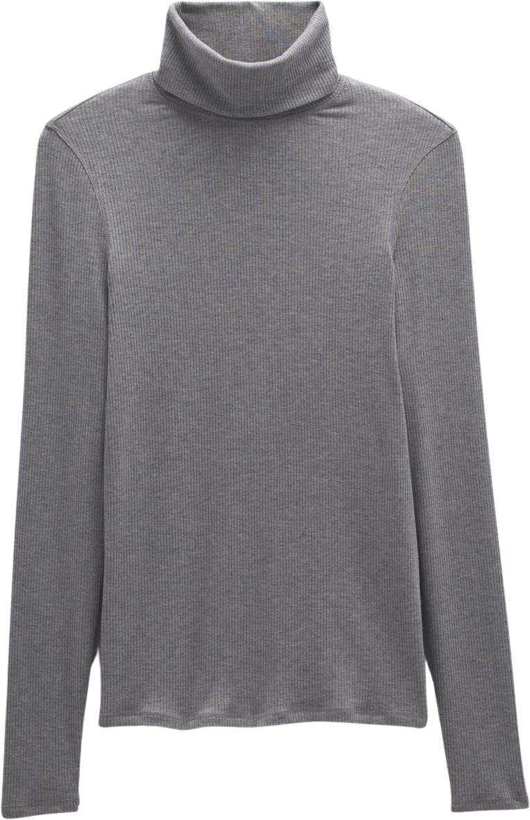 Foundation Rib Turtleneck - Womens - Heather Grey 1