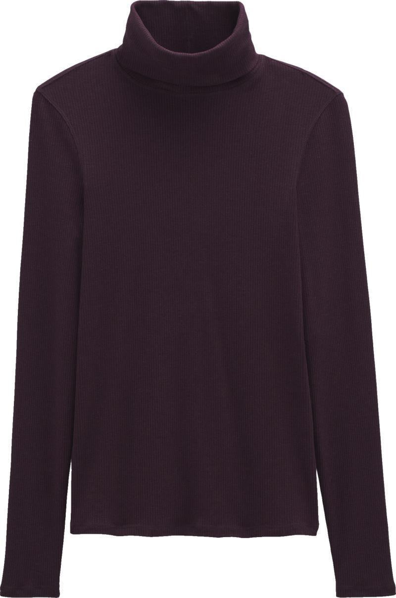 Foundation Rib Turtleneck - Womens - Mulberry Heather 1