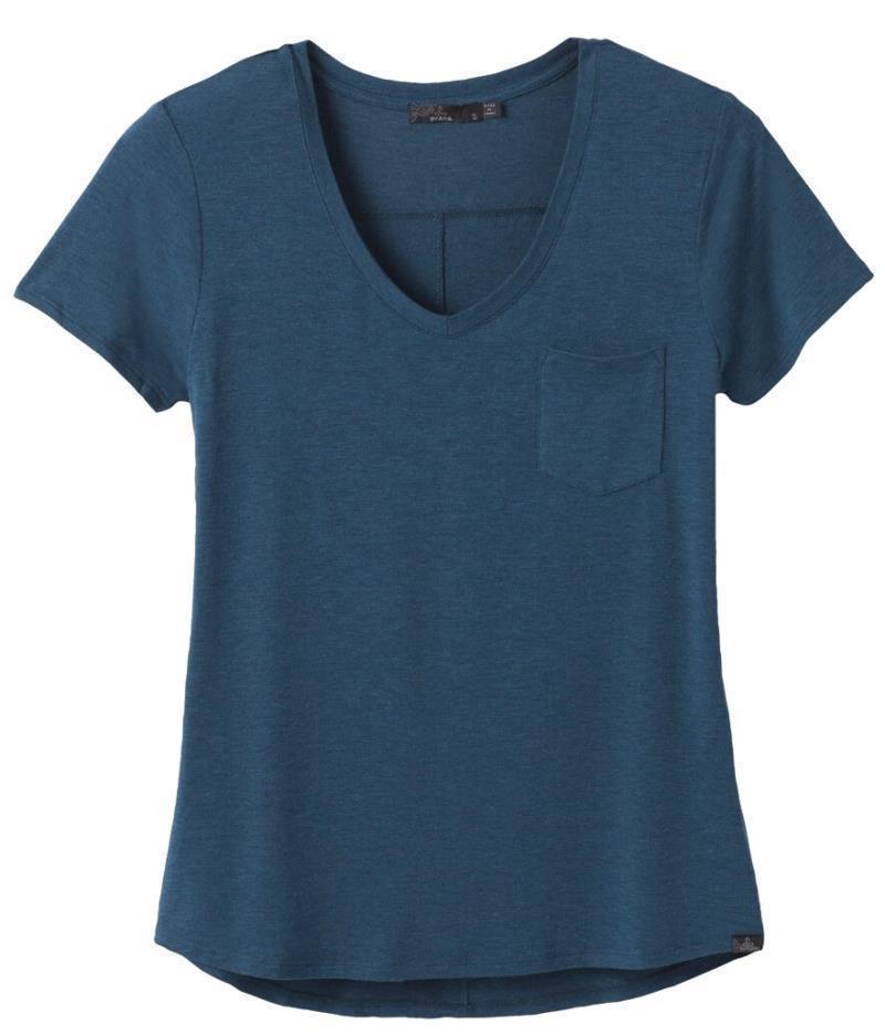 Foundation SS V-Neck - Womens - Atlantic Heather 1
