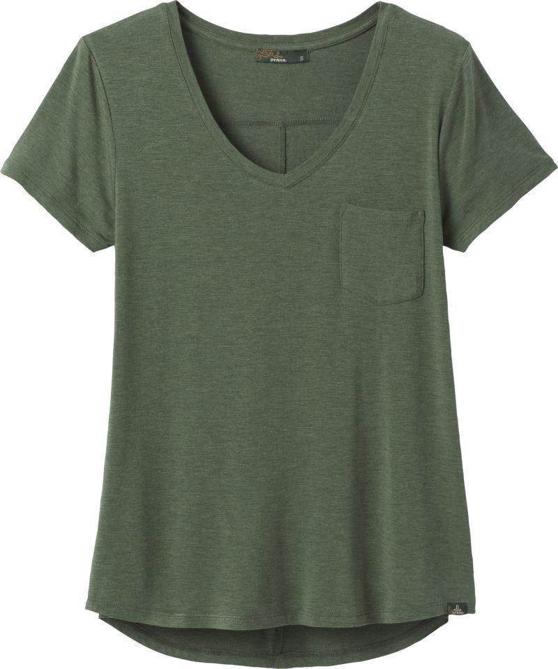 Foundation SS V-Neck - Womens - Canopy Heather 1