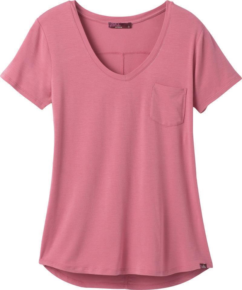 Foundation SS V-Neck - Womens - Cassis Heather 1