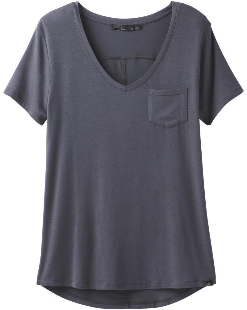 Foundation SS V-Neck - Womens - Coal 1