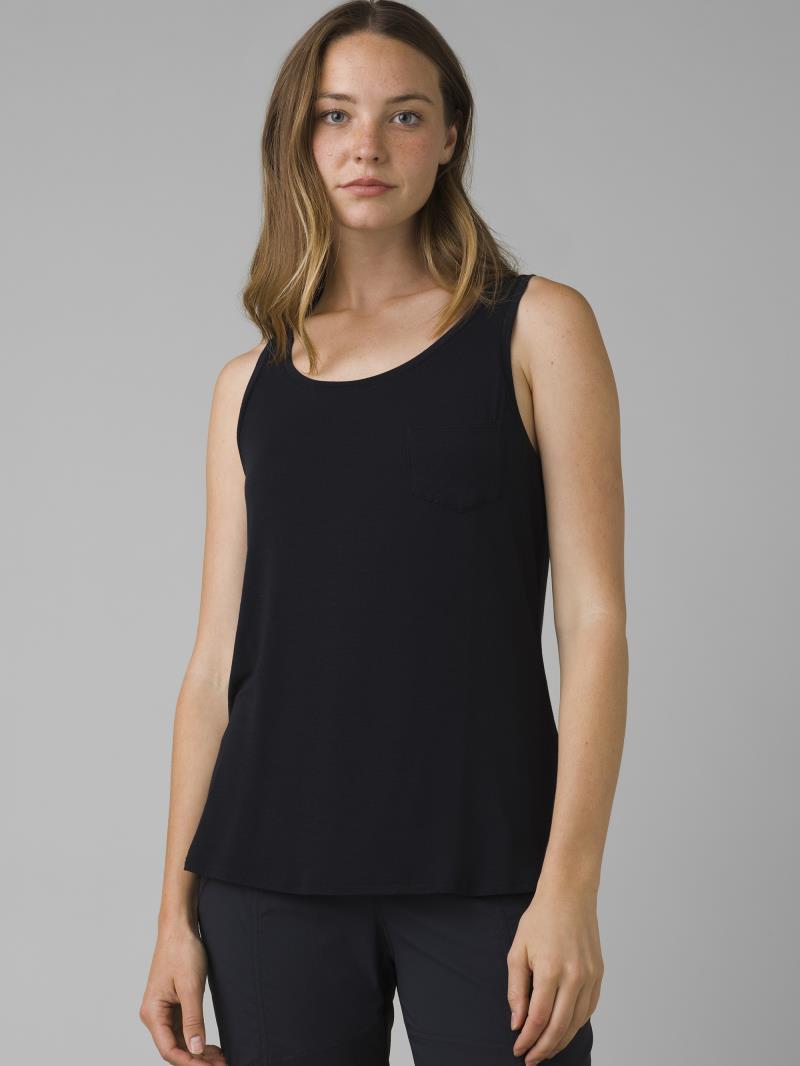 Foundation Scoop Neck Tank - Womens - Black 2