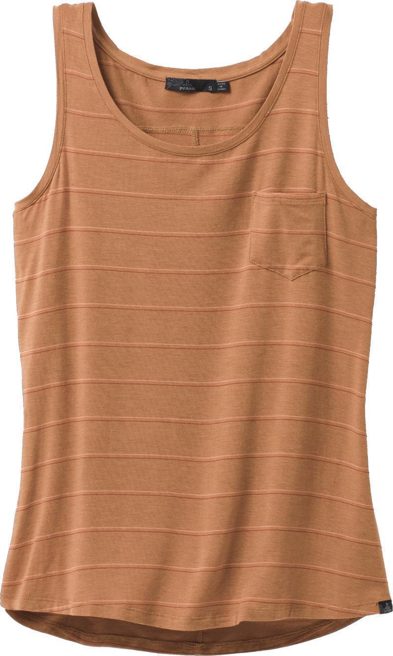 Foundation Scoop Neck Tank - Womens - Camel Heather Stripe 1