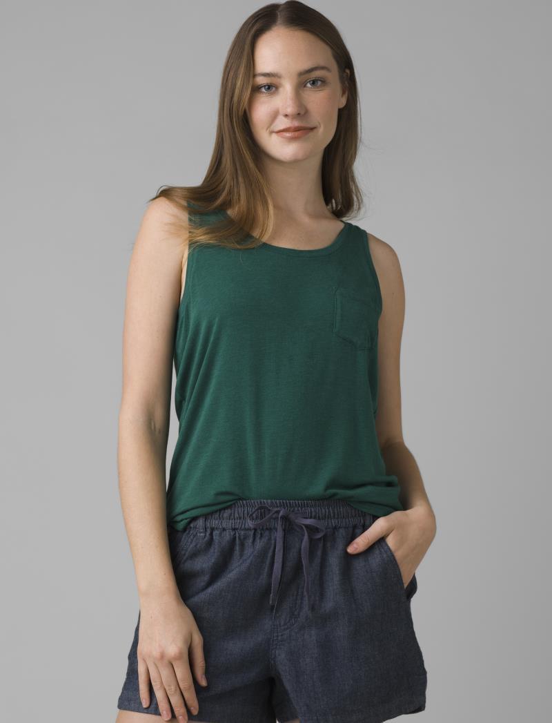 Foundation Scoop Neck Tank - Womens - Deep Pine Heather 2