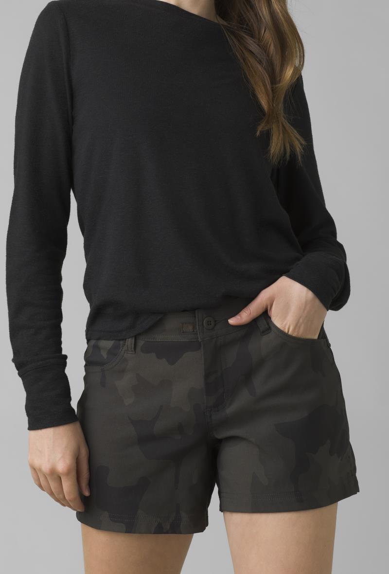 Halle Shorts II, 5" Inseam - Womens - Charcoal Camo 2