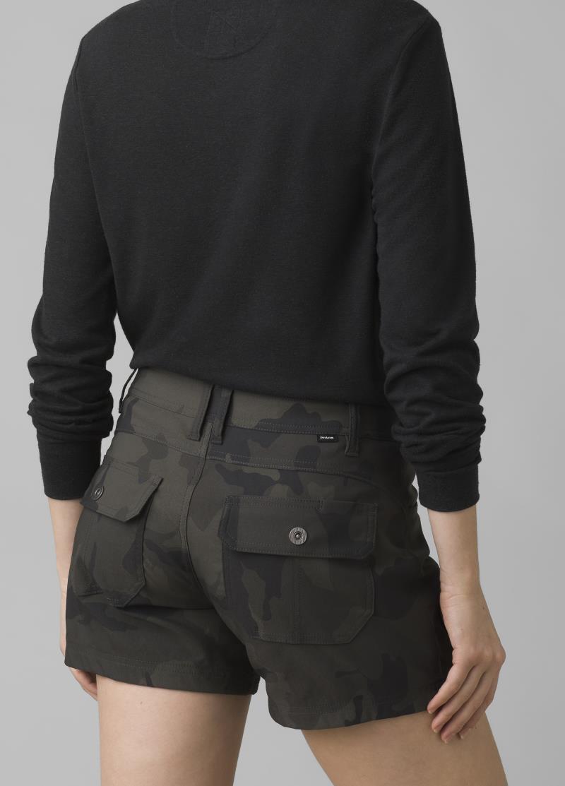 Halle Shorts II, 5" Inseam - Womens - Charcoal Camo 3