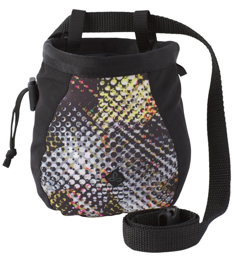 Large Chalk Bag with Belt - Womens - Black Digi Flower 1