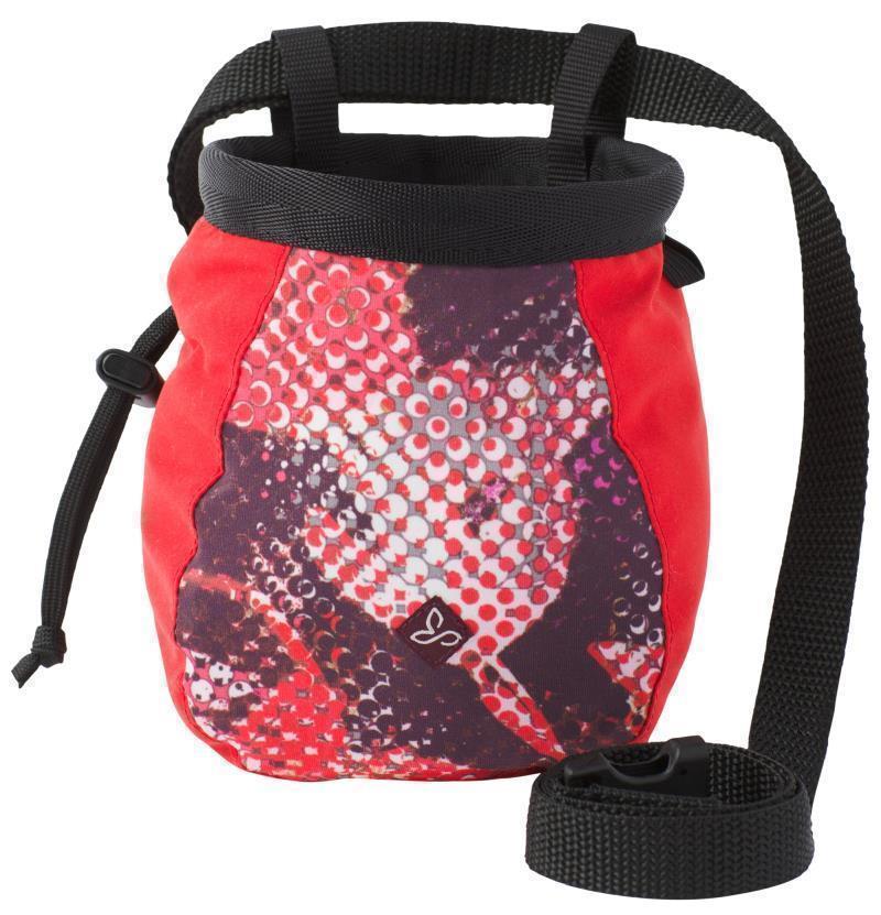 Large Chalk Bag with Belt - Womens - Dark Plum Digi Flower 1