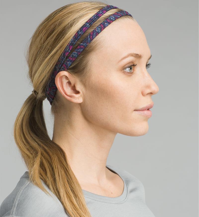 Printed Double Headband - Womens - Sapphire Flores 2
