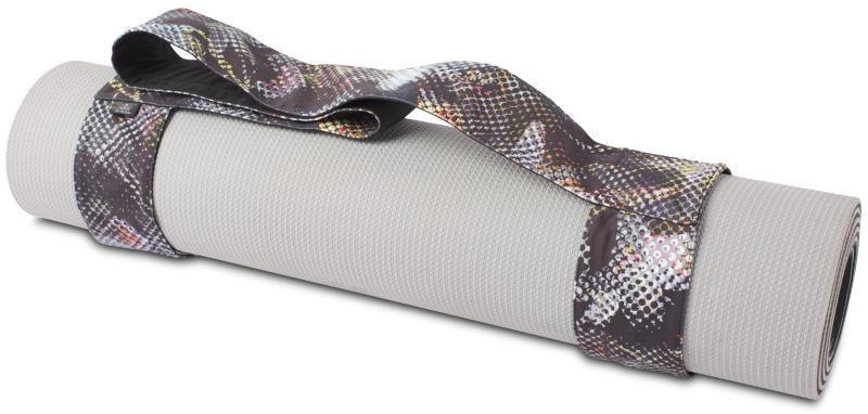 Yoga Strap / Tote Mat Holder - Black Digi Flower 1