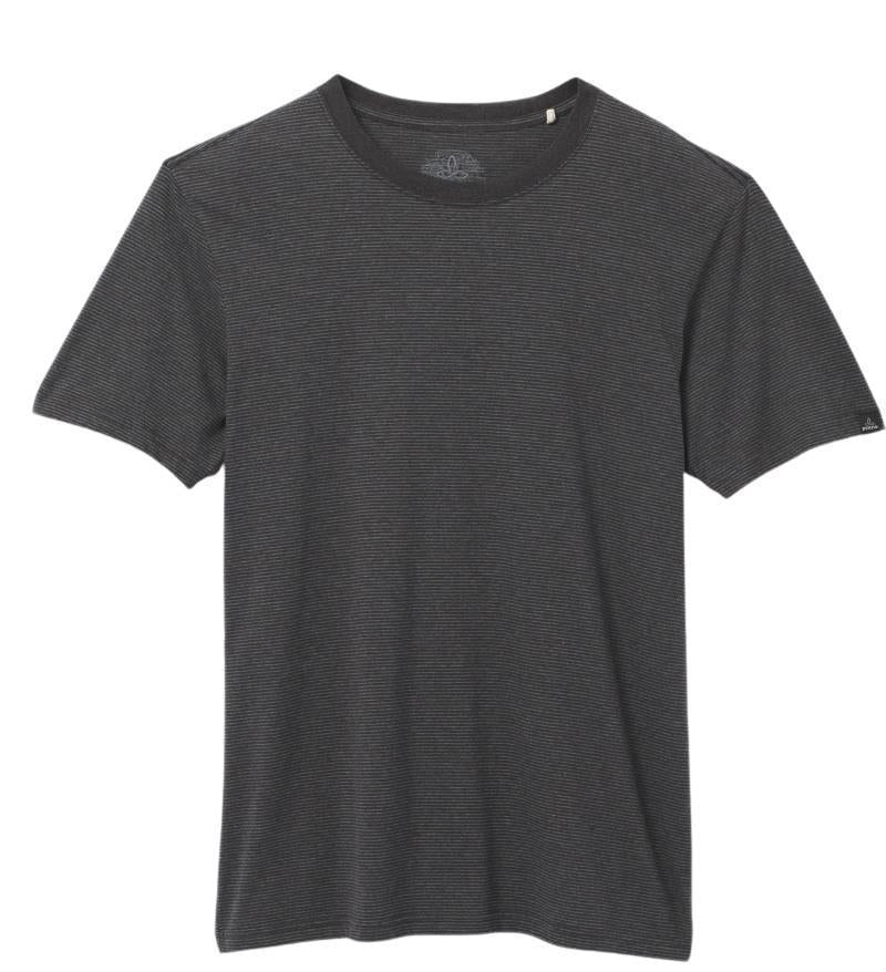 prAna Crew T-Shirt - Mens - Black Stripe 1