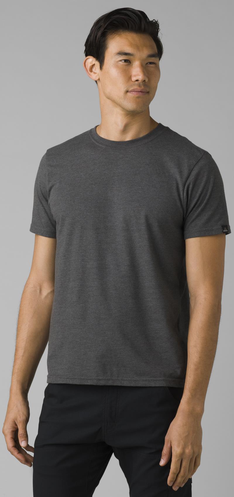 prAna Crew T-Shirt - Mens - Charcoal Heather 2