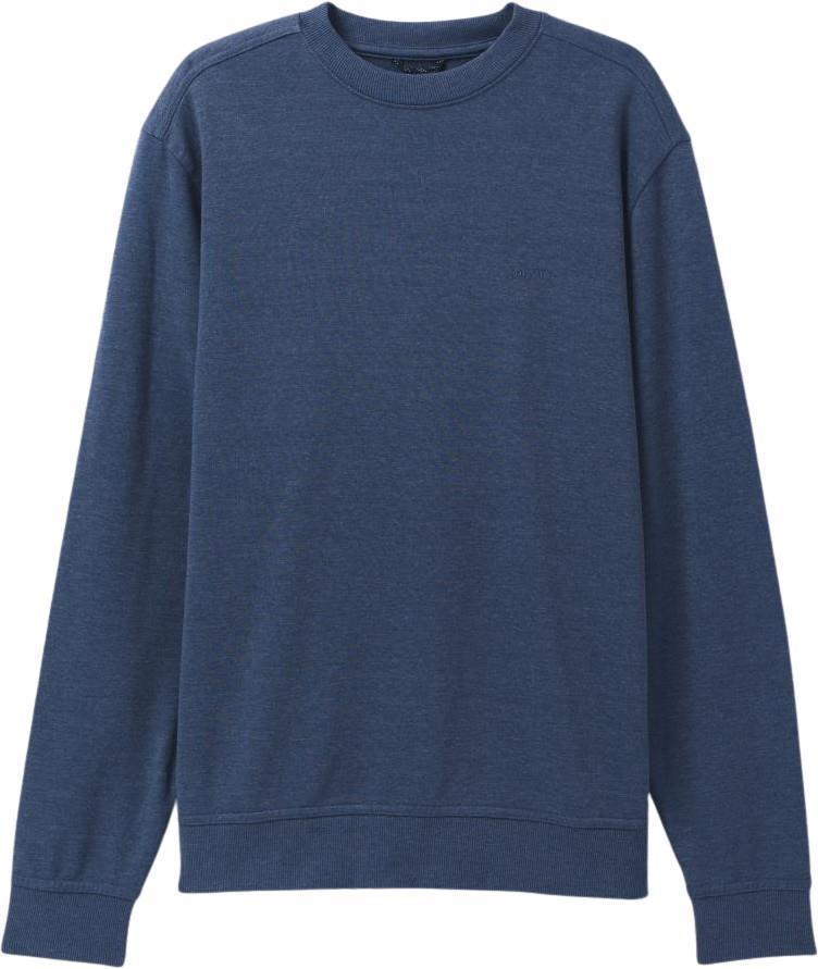 prAna Vintage Terry Crew - Standard - Mens - Denim Heather 1