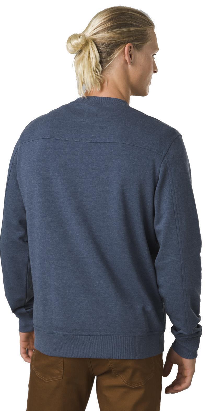 prAna Vintage Terry Crew - Standard - Mens - Denim Heather 3