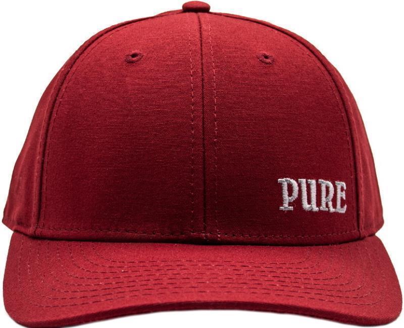 VPO Structured Adjustable Hat - Small Pure Logo - Dark Red 1