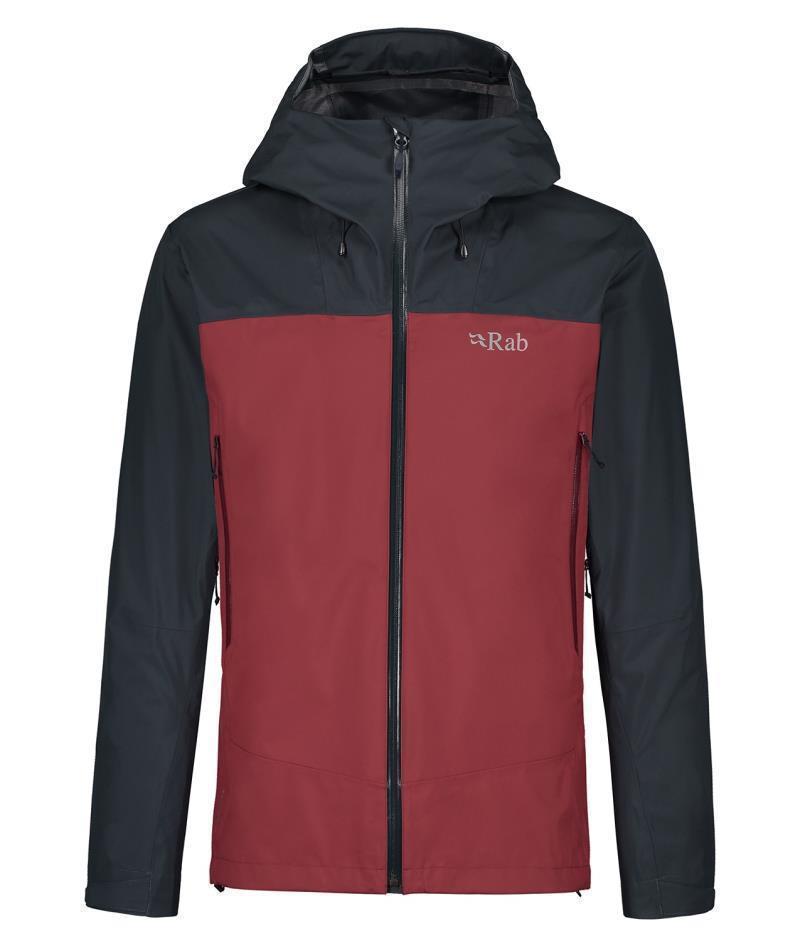 Arc Eco Jacket - Mens - Beluga / Oxblood Red 1